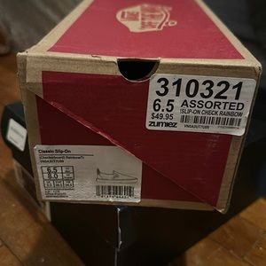 Rainbow checkerboard slip on vans sz 6.5mens/8womens